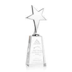 Tuscany Chrome Star on Novita Base - Clear - Service Awards