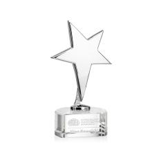 Tuscany Chrome Star on Paragon Base - Clear - Corporate Awards