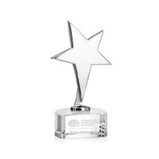 Tuscany Chrome Star on Paragon Base - Clear - Service Awards