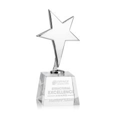 Tuscany Chrome Star on Robson Base - Clear - Crystal Awards