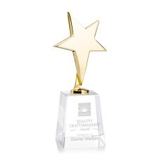 Tuscany Gold Star on Celestina Base - Clear - Corporate Awards