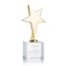 Tuscany Gold Star on Granby Base - Clear - Crystal Awards