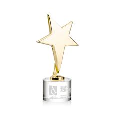 Tuscany Gold Star on Marvel Base - Clear - Crystal Awards