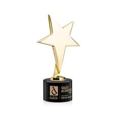 Tuscany Gold Star on Marvel Base - Black - Corporate Awards