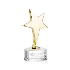 Tuscany Gold Star on Paragon Base - Clear - Corporate Awards