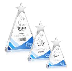 Eglinton Chrome Star Full Color Pyramid Crystal Award - Corporate Awards