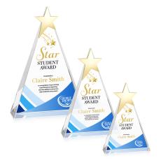 Eglinton Gold Full Color Pyramid Crystal Award - Corporate Awards