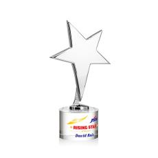 Tuscany Chrome Full Color Clear on Marvel Base Star Metal Award - Crystal Star Awards