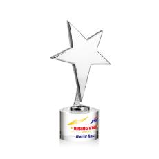 Tuscany Chrome Full Color Clear on Marvel Base Star Metal Award - Crystal Star Awards