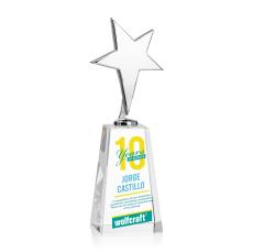 Tuscany Chrome Full Color Clear on Novita Base Star Metal Award - Crystal Star Awards