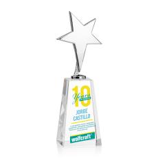 Tuscany Chrome Full Color Clear on Novita Base Star Metal Award - Service Awards