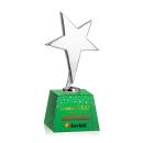 Tuscany Chrome Full Color Green on Robson Base Star Metal Award