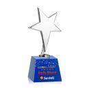Tuscany Chrome Full Color  Blue on Robson Base Star Metal Award