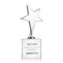 Tuscany Chrome Full Color Star on Woodlawn Base-Clear Metal Award