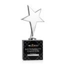 Tuscany Chrome Full Color Star on Woodlawn Base-Black Metal Award