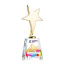 Tuscany Gold Full Color Star on Celestina Base-Clear Metal Award