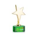Tuscany Gold Full Color Green on Paragon Base Star Metal Award