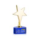 Tuscany Gold Full Color Blue on Paragon Base Star Metal Award