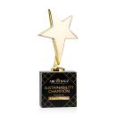Tuscany Gold Full Color Black on Woodlawn Base Star Metal Award