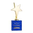 Tuscany Gold Full Color Blue on Woodlawn Base Star Metal Award