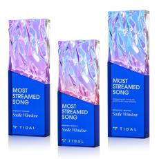 Ophelia Blue Rectangle Crystal Award - Newest Additions