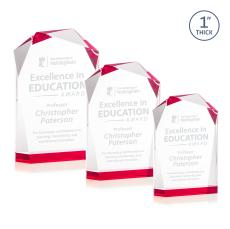 Donvale Red Abstract / Misc Crystal Award - Corporate Awards