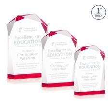 Donvale Red Abstract / Misc Crystal Award - Red Crystal Awards
