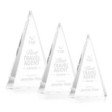 Helston Clear Pyramid Crystal Award - Crystal Awards