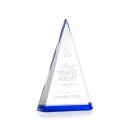Helston Blue Pyramid Crystal Award