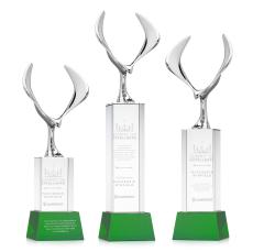 Maverick Eagle Green on Belcroft Base Animals Crystal Award - Newest Additions