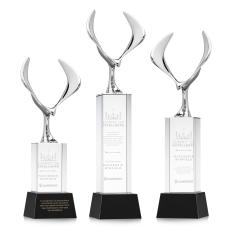 Maverick Eagle Black on Belcroft Base Animals Crystal Award - Newest Additions