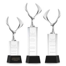 Maverick Eagle Black on Belcroft Base Animals Crystal Award - Service Awards