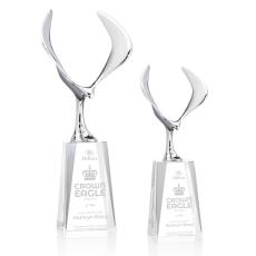 Maverick Eagle Clear on Cairns Base Animals Crystal Award - Service Awards