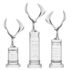 Maverick Eagle Clear on Colverstone Base Animals Crystal Award - Eagle Awards