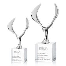 Maverick Eagle Clear on Granby Base Animals Crystal Award - Service Awards