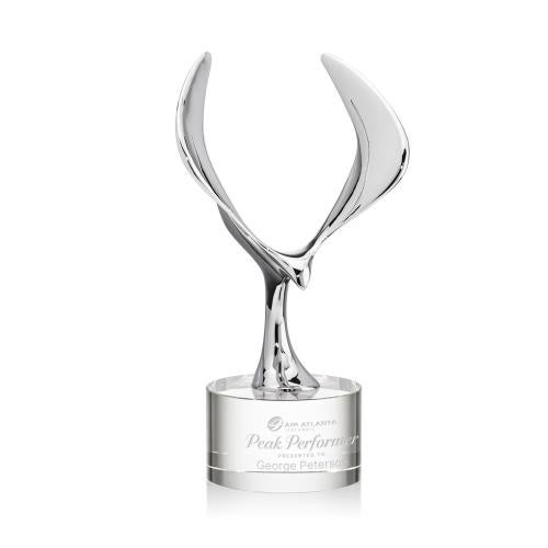 Corporate Awards - Crystal Awards - Maverick Eagle Clear on Marvel Base Animals Crystal Award