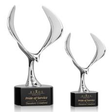 Maverick Eagle Black on Paragon Base Animals Crystal Award - Crystal Awards