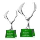 Maverick Eagle Green on Robson Base Animals Crystal Award