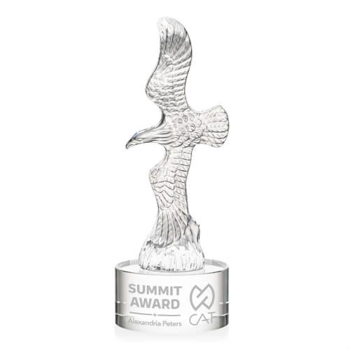 Corporate Awards - Crystal Awards - Staffordshire Eagle on Marvel Base - Clear