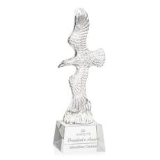 Staffordshire Eagle on Robson Base  - Clear - Crystal Awards