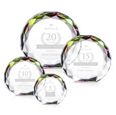 Seville Prismatic Circle Crystal Award - Crystal Diamond Awards
