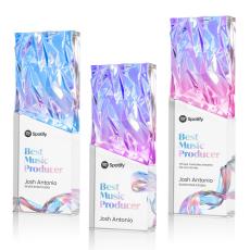 Ophelia Full Color Clear Rectangle Crystal Award - Crystal Awards