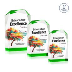 Donvale Full Color Green  Abstract / Misc Crystal Award - Crystal Awards