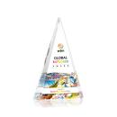 Helston Full Color Clear Pyramid Crystal Award