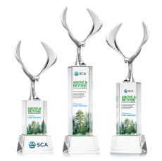Maverick Eagle Full Color Clear on Belcroft Base Animals Crystal Award - Corporate Awards
