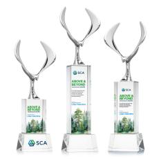 Maverick Eagle Full Color Clear on Belcroft Base Animals Crystal Award - Service Awards