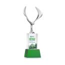 Maverick Eagle Full Color Green on Belcroft Base Animals Crystal Award