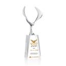 Maverick Eagle Full Color Clear on Cairns Base Animals Crystal Award