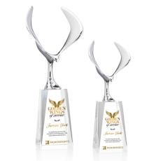 Maverick Eagle Full Color Clear on Cairns Base Animals Crystal Award - Crystal Awards