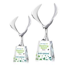 Maverick Eagle Full Color Clear on Celestina Base Animals Crystal Award - Metal Awards